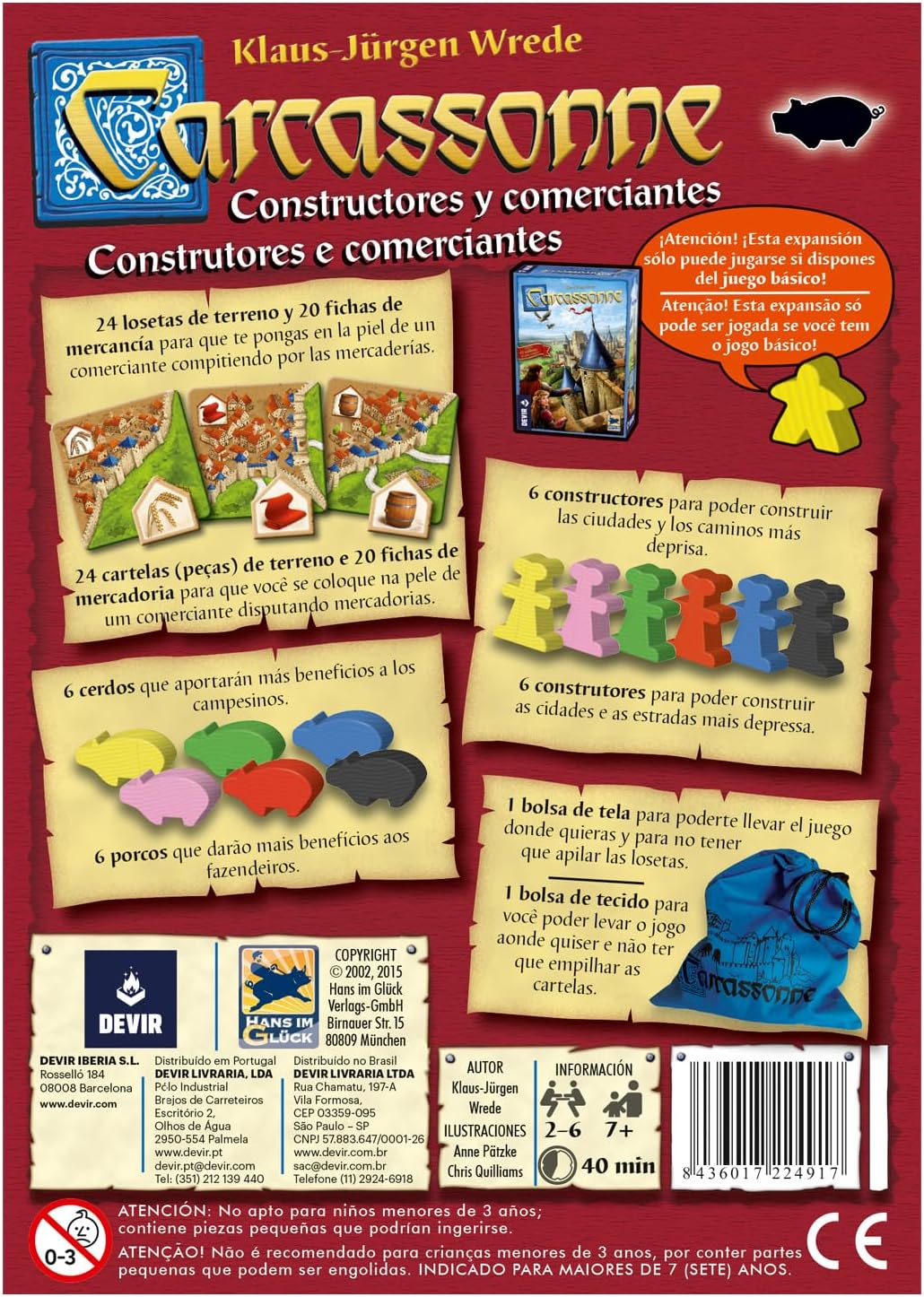 Carcassonne: Comerciantes & Construtores Expansão